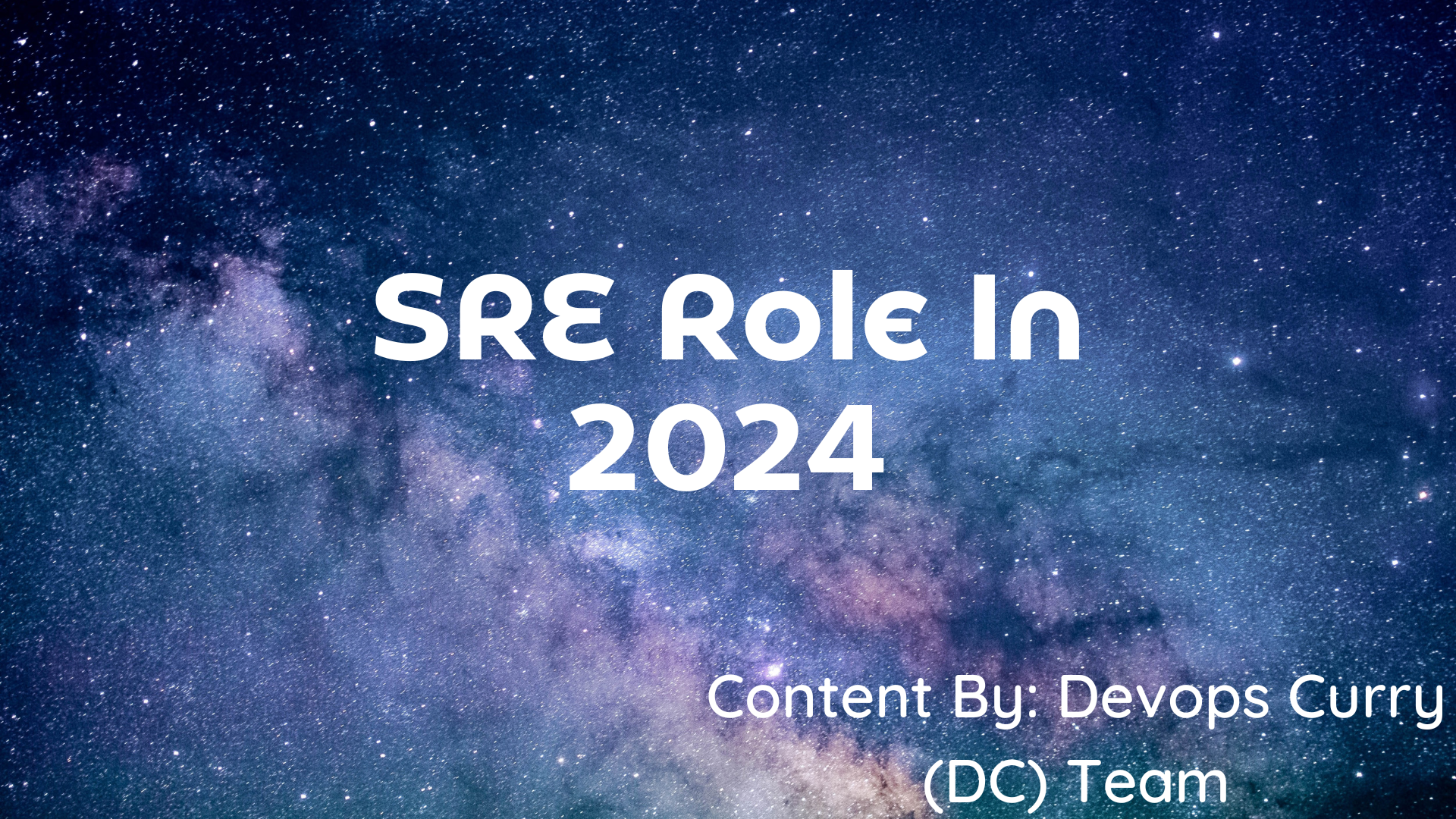 SRE Role In 2024